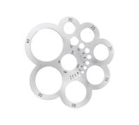 Guide d'arrondi du cuir Guide en acier inoxydable maroquinerie | Règle de coupe des ronds de cuir Pour projets créatifs maroquinerie travail du bois DIY dessin