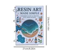 Guide d'art en résine, manuel illustré étape par étape, carnet en couleur, 21 x 29 cm, manuel d'artisanat créatif, idéal pour les artistes, les débutants, les projets, la créativité, l'inspiration