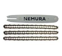 Guide de 30cm + 3 Chaînes de tronçonneuse - 44 Entraineurs - Pas 3/8LP - Jauge 0.50 (1.3mm)