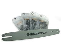Guide de 35cm 1/4"PM 1,1mm et 4 chaînes à gouge semi-carrée pour Stihl MS 194 T MS194T
