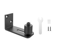 Guide de bas de porte coulissante noire, kit de rouleau de sol réglable pour un fonctionnement fluide, construction en acier