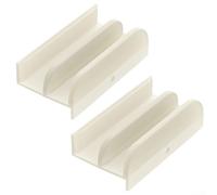 Guide de bas de porte de douche coulissante en verre - Pièces de rechange pour armoire de salle de bain - Rail en plastique blanc de 7,6 cm