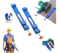 Guide de base réglable for machine de découpe, guide de coupe rapide for scie circulaire électrique, pince de positionnement for bois de précision, spécialement conçu for les coupes de précision(2pcs)