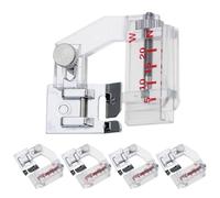 Guide de bord pour machine à coudre, pied de presse pour machine à coudre | Lot de 5 outils de jauge fine Tucker, pied de fermeture à glissière de précision haute résistance réglable pour