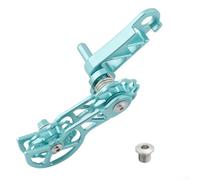 Guide de chaîne de vélo creux CNC 11T léger et design en alliage pour VTT et vélos pliants, facile à entretenir (vert)