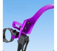 Guide de chaîne de vélo en aluminium pour 1 VTT, dispositif de rétention de chaîne anti-chute avec curseur supérieur, empêche le déraillement sur des anneaux étroits larges, noir (violet)