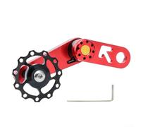 Guide de chaîne en aluminium pour vélos pliants à vitesse unique Design élégant et fonctionnel (rouge)