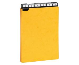 Guide de classement 210 x 148 mm - Exacompta Jaune - Jeu de 24