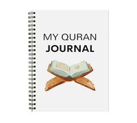 Guide de Coran - Carnet de notes à double reliure à spirale - Planificateur quotidien de lecture du Coran - Journal de progrès pour étude quotidienne