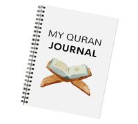 Guide de Coran - Carnet de notes à double spirale - Planificateur quotidien de lecture du Coran - Journal de progrès pour étude