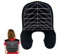 Guide de coupe de cheveux, cape coupe cheveux en silicone souple imperméable avec lignes directrices, enveloppe cou lestée pliable, cape facile à nettoyer pour salon.