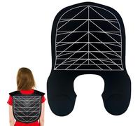 Guide de coupe de cheveux, cape coupe cheveux en silicone souple imperméable avec lignes directrices, enveloppe cou lestée pliable, cape facile à nettoyer pour salon