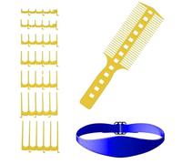 Guide de coupe de cheveux | Guide de fondu pour les tondeuses à cheveux | 7 accessoires de dents de peigne, 1 modèle de bande en silicone et 1 peigne pour une coiffure précise