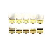 Guide De Coupe De Tondeuse À Cheveux Professionnelle, Peigne De Limite Avec Clip Métallique, Compatible Avec WAHL, 1.5/3/4.5/6/10/13/16/19/22/25MM G0717, 10 Pièces(Gold 10pcs)