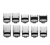 Guide De Coupe De Tondeuse À Cheveux Professionnelle, Peigne De Limite Avec Clip Métallique, Compatible Avec WAHL, 1.5/3/4.5/6/10/13/16/19/22/25MM G0717, 10 Pièces(Black 10pcs)