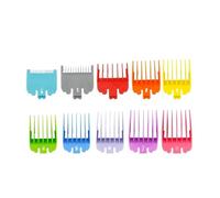 Guide De Coupe De Tondeuse À Cheveux Professionnelle, Peigne De Limite Avec Clip Métallique, Compatible Avec WAHL, 1.5/3/4.5/6/10/13/16/19/22/25MM G0717, 10 Pièces(Colorful 10pcs)