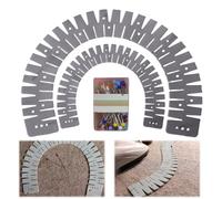 Guide de couture multidirectionnel en silicone pour bordure incurvée - Règle d'ourlet professionnelle avec trous de positionnement pré-marquage, accessoires de couture pour un ourlet parfait