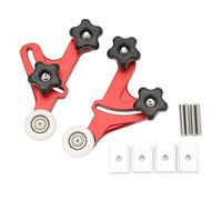 Guide de de scie à table Alimentateur de presse à rouleaux en alliage d'aluminium avec alimentation inclinée à double roue et hauteur réglable pour scies à ruban à bois et