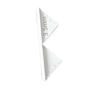 Guide de découpe d'angle de livre - Modèle d'alignement triangulaire gris pour reliure de documents, finition de livret, tâches de mise en forme de papier, guide d'angle de reliure de documents