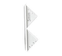Guide de découpe d'angle de livre - Modèle d'alignement triangulaire gris pour reliure de documents, finition de livret, tâches de mise en forme de papier, guide d'angle de reliure de documents