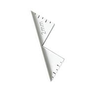 Guide de découpe d'angle de livre - Modèle d'alignement triangulaire gris pour reliure de documents, finition de livret, tâches de mise en forme de papier, guide d'angle de reliure de documents