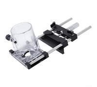 Guide de défonceuse 65 mm Support de fraisage de précision pour débroussailleuse - Réglage fin 0-18 mm Base rainurée en aluminium CNC Gabarit de travail du bois