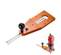 Guide de défonceuse en acier - 21,5 x 8,9 cm, poignée à boule ergonomique, support de 62 à 64 mm de diamètre | Outil de menuiserie de précision pour projet d'artisanat professionnel pour le travail du