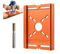 Guide de défonceuse en aluminium, pince multi-trous à double échelle, aide | Rail de plaque de base pour machine de découpe pour rainurage droit, parure, menuisier, menuisier, homme