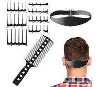 Guide de fondu pour les tondeuses à cheveux,Tondeuse à cheveux Guide Comb Guard Set | Fade Comb Hair Band Template Peigne Dents Accessoires pour un rasage parfait du décolleté