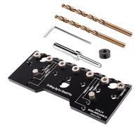 Guide De Forage - Broche D'étagère En Aluminium | Dowel Hole Jig | 2 En 1 Guides De Menuiserie Outil D'angle D'articulation, Positionnement De L'angle De Précision Pour Les Articulations Fortes, Résul