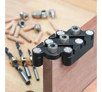 Guide de forage pour trous droits, kit de trou de forage métallique - Kit de gamine de cheville de travail du bois égocentrique | Fournitures de trous de, outil portable pour les boiseries pour