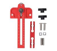 Guide de gabarit de scie à table avec rouleau, localisateur de guide de déchirure mince pour le travail du bois à double échelle, guide de clôture de scie à table en alliage