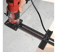 Guide de gabarit métrique et impérial pour fraisage de rainure de fraisage pour machine de découpe du bois, outil de coupe de cercle en alliage d'aluminium pour table de toupie, noir
