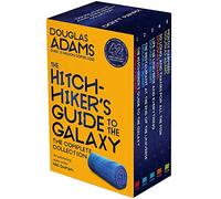 Guide de l'auto-stoppeur de la série Galaxy Douglas Adams Collection 5 livres comprenant pour la plupart inoffensifs, si longtemps et merci pour tous les poissons, la vie, l'univers et tout, le resta