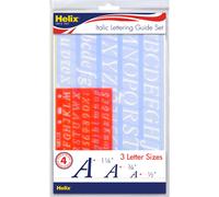 Guide de lettrage de la police Helix Italic, ensemble de 4 pi ces (08391)