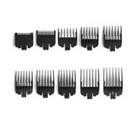Guide de limite de tondeuse à cheveux professionnelle, peigne de protection, fixation 1.5-25mm, outil de coupe de cheveux universel, peignes de limite, 10 pièces(10pcs Black)