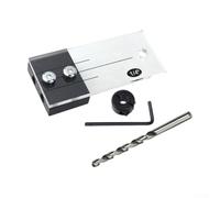 Guide de localisation de gabarit de perçage de 6,35 mm pour le travail du bois, guide de foret en acrylique avec alignement des trous de 6,35 mm, position transparente et noire