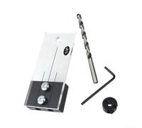 Guide de localisation de gabarit de perçage de 6,35 mm pour le travail du bois, positionnement acrylique avec foret et clé, perforation rapide pour l'assemblage de meubles et les projets de bricolage