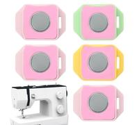 Guide de magnétique, 5 x jauge de pied multifonctions, guide ourleur polygonal avec échelle pour droite, ourlet, matelassage, outil de précis