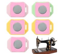 Guide de magnétique pour machine à coudre - Jauge de pied multifonctionnelle en tissu - Guide ourleur polygonal avec échelle pour droite, ourlet, matelassage