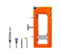Guide de mortaisage de charnière de porte compact pour une utilisation avec des fraises à défoncer standard et des épaisseurs de porte en bois communes (orange)