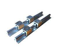 Guide de mouvement linéaire miniature 2 pièces SBR10 250 mm Guide linéaire + 4 pièces SBR10UU Guide linéaire Auminum Roulement Bloc coulissant Pièces avec poignée