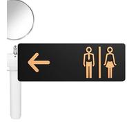 Guide de navigation robuste pour toilettes, panneau fin en résine avec support, tableau de navigation mural pour installation murale, symbole symbolique moderne, utilisation d'hôtel, centre commercial