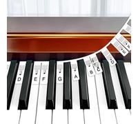 Guide de note de piano 88 touches, étiquette de guide de note de piano pour les débutants et les enfants à apprendre, réutilisables sans autocollants, est livré avec une boîte (noir)