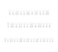 Guide de Note de Piano, 88 Touches Silicone Étiquettes de Note de Clavier Guide Des Notes De Piano Étiquettes Amovibles de Notes Pas Besoin D'autocollants Réutilisables Pour Débutants Apprendre