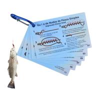 Guide de nouage de nœuds, carte d'instructions de poche de pêche, tableau de référence de pêche à la ligne de 5,9 cm avec instructions visuelles faciles (français non garanti), approvisionnement de