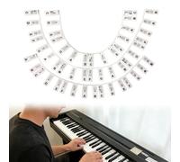 Guide de partitions de piano pour débutants, étiquettes de note de clavier de piano amovibles, Besoin autocollants Réutilisables - En Silicone Pour toutes les touches 88/61/54/49/37