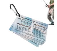 Guide de pêche - 6 pièces Manuel d'explication Texte, 12 Types de Cartes de nœuds de pêche imperméables pour Hommes, Femmes, débutants, entraînement à l'étang, au lac, au Bord de, 5,8 cm