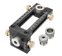 Guide de perçage 2 en 1 Gabarits de cheville pour armoire de lit, localisateur de perçage de vis, repérage de trou de travail du bois 2 en 1, gabarits de cheville accessoires pour le travail du bois