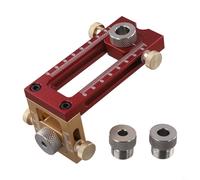 Guide de perçage 2 en un corps de cheville avec localisateur de poinçon adaptable en acier inoxydable 6061 pour projets de menuiserie en aluminium anodisé 6061 pour manchons de perçage (lot A)